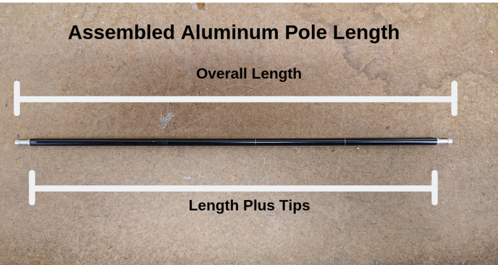 .490 Aluminum Pole to You Measurements Tent Pole Technologies