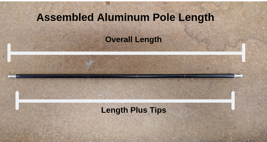 .344 Aluminum Pole to You Measurements